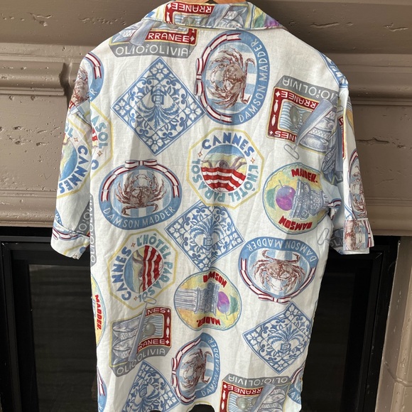 NWT Damson Madder Chlo Linen Blend Button Down Shirt - Picture 3 of 5